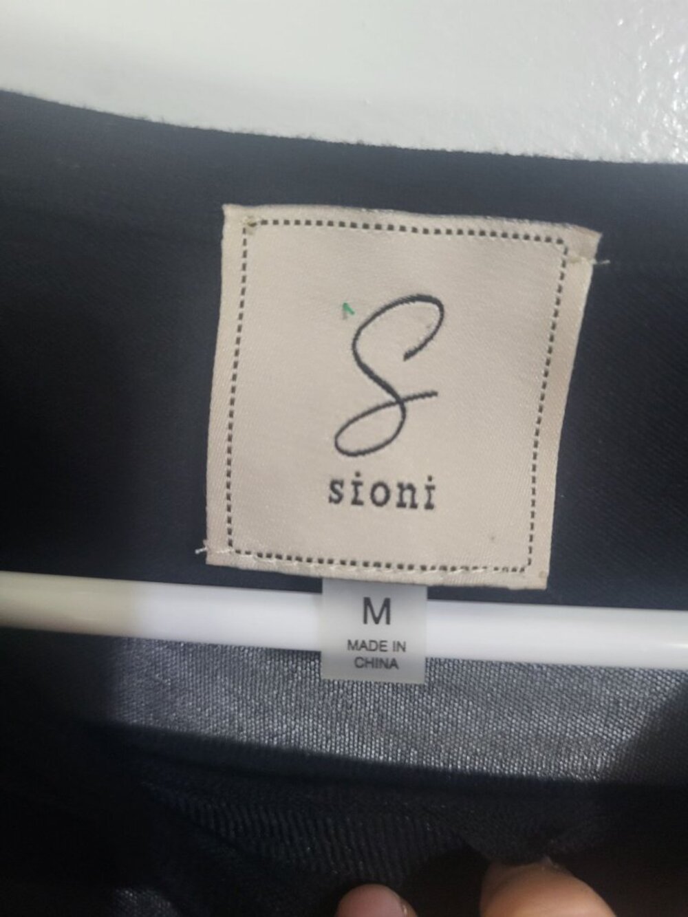 Sioni Black Mesh Inset Stripe Short Sleeved Pullover Sweater Shirt SZ M *FLAWS - Picture 5 of 9